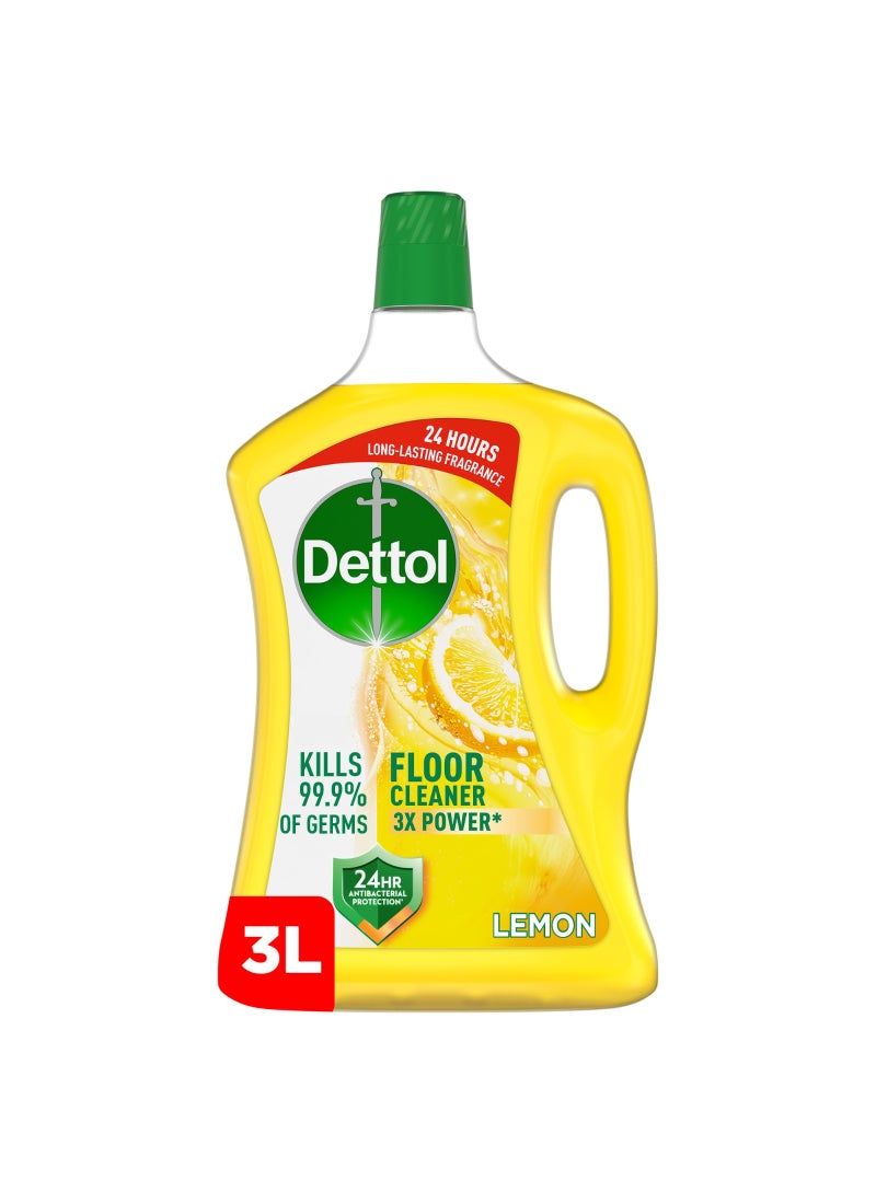 Dettol Lemon Antibacterial Power Floor Cleaner 3Liters - Image 1