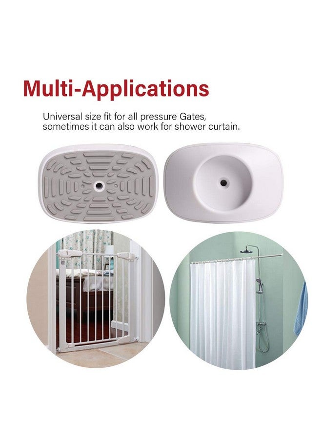 Eudemon Safety Baby Gate Wall Protector Wall Saver For Pressure Mounted Gate Protect Walls/Baseboard/Stairs/Door Frame/Doorways Work On Pet & Dog Gates Easy To Install (White, 4 Pack) - Image 4