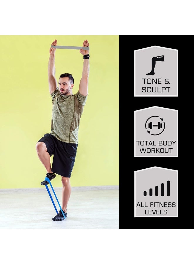 Aduro Sport Aduro Sport Resistance Bands Set Exercise Workout Bands Loops 3 or 5 Resistance Levels Pack Set for Men Women Abs Leg  - Image 1