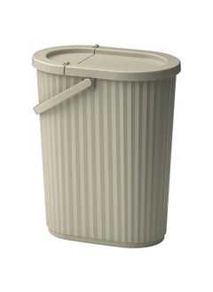 Zaboon Bin With Lid, Grey-Beige, 26 L  - Image 1