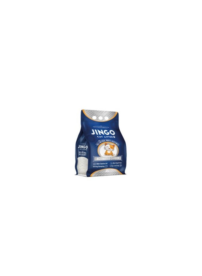 JINGO Jingo cat litter 100% natural white bentonite activated carbon 5 litr