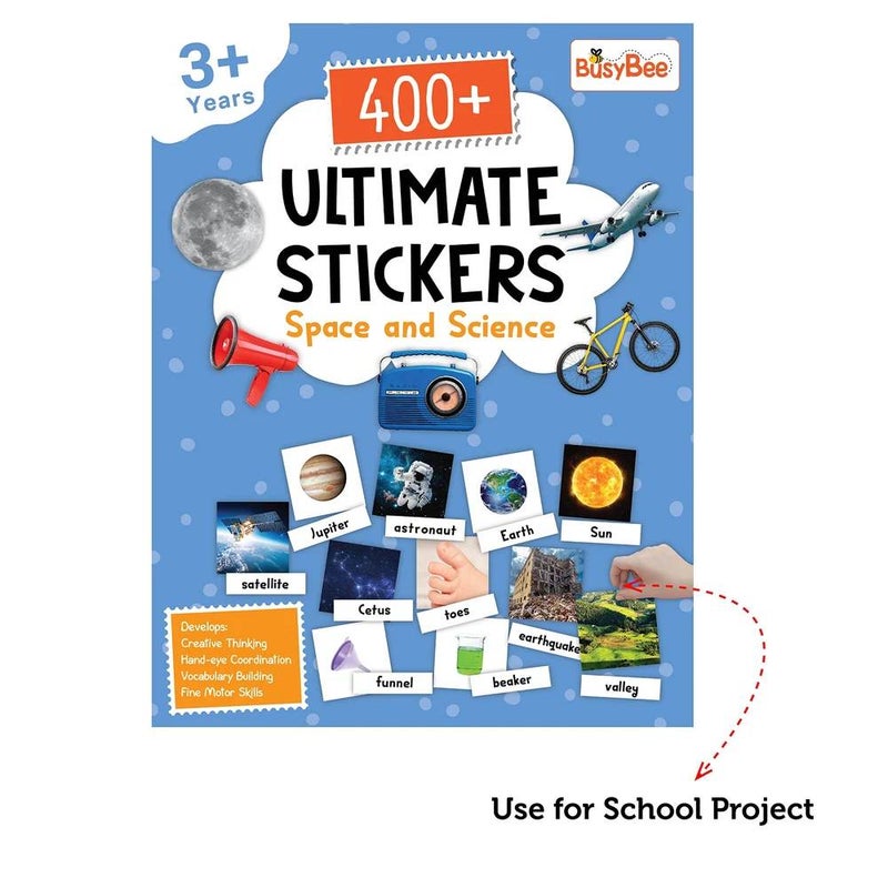 Ultimate Sticker Book With 400plus Space And Science Themed Photos Printed