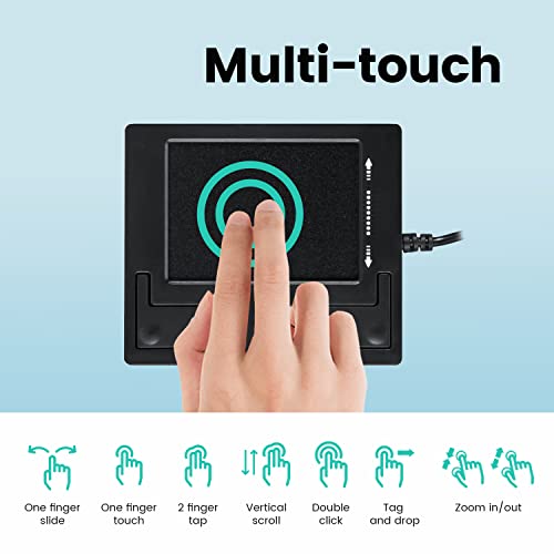Perixx PERIPAD501 Wired USB Touchpad Portable Trackpad for Laptop and Desktop User Black Small Size 11284 - Image 3
