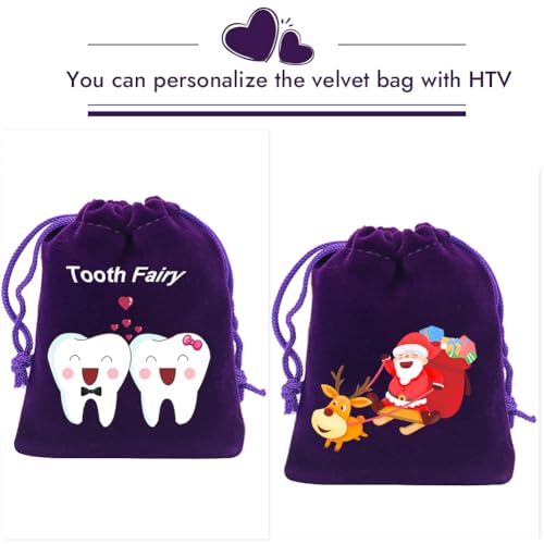 HRX Package Small Velvet Jewelry Bags with Drawstring, 20pcs Velvet Cloth Gift Pouches Purple (3x4 inches) - Image 4