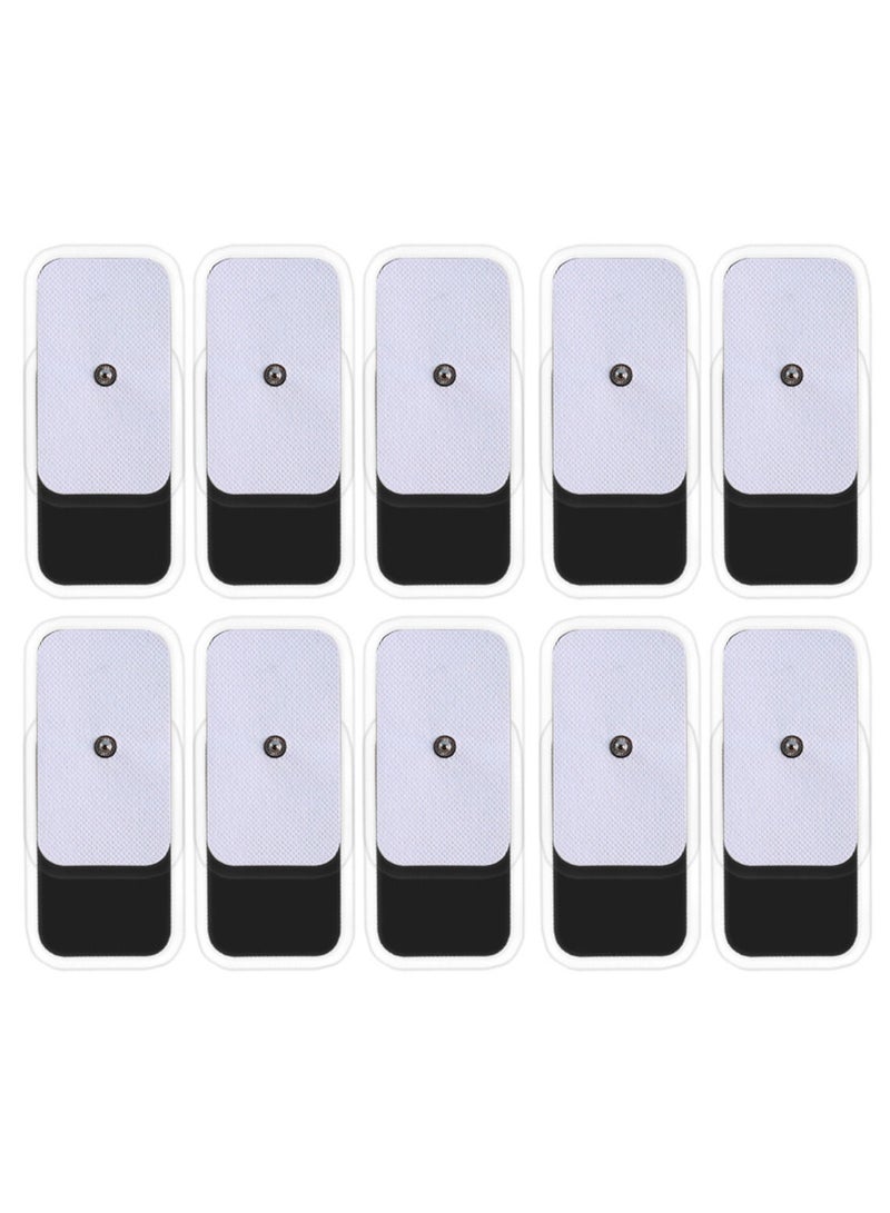 Generic 20 Pack Large TENS Unit Electrodes Pads Self-Adhesive Latex-Free Non-Irritating Rectangular Electrode Patches with Standard 3.5mm Snap-on Connector  - Image 2