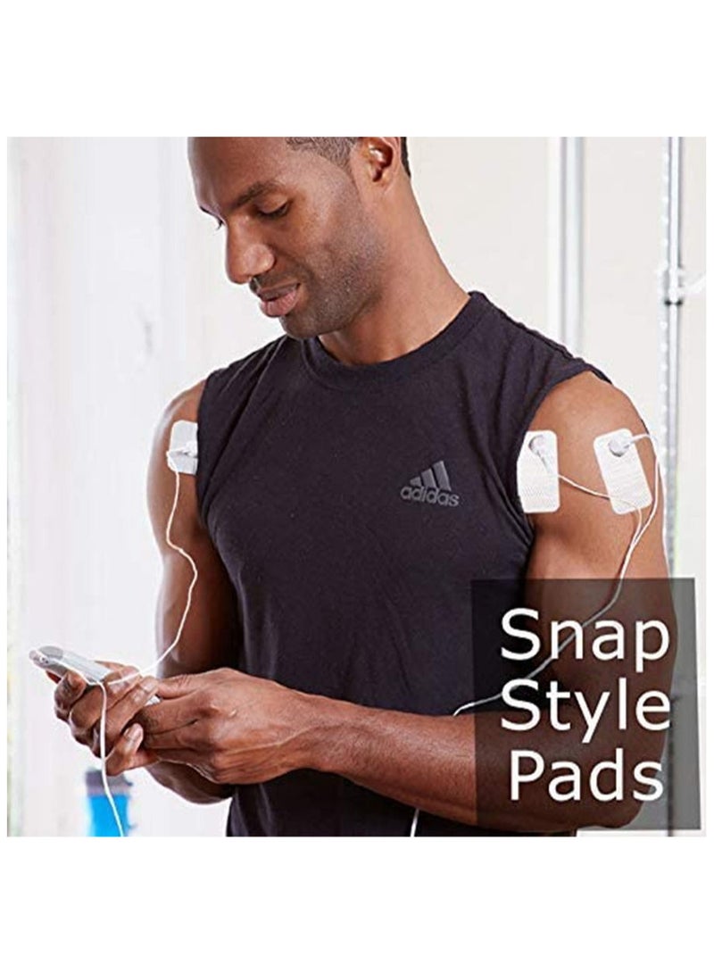 Generic 20 Pack Large TENS Unit Electrodes Pads Self-Adhesive Latex-Free Non-Irritating Rectangular Electrode Patches with Standard 3.5mm Snap-on Connector  - Image 4