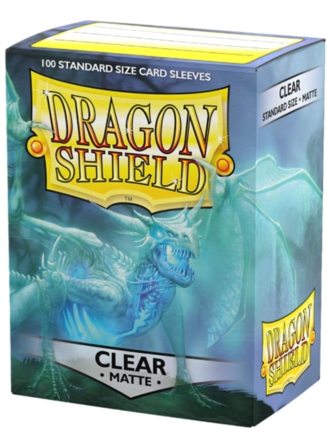 دراجون شيلد Dragon Shield Standard Matte Sleeves 100-Pieces, Clear - Image 1