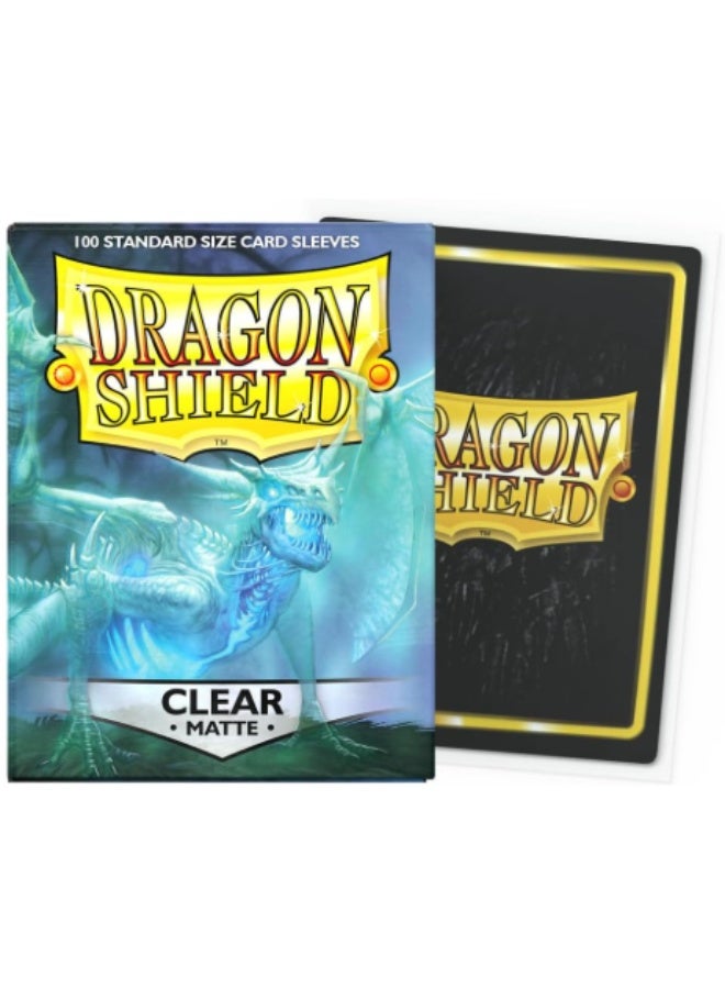 دراجون شيلد Dragon Shield Standard Matte Sleeves 100-Pieces, Clear - Image 2