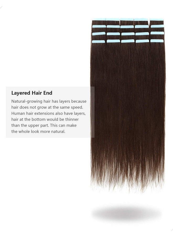 Rose bud Tape In Hair Extensions Remy Human Hair Secure Skin Weft Hair Extensions Seamless 40G/Pack 20Pcs 10 Inch  - Image 4