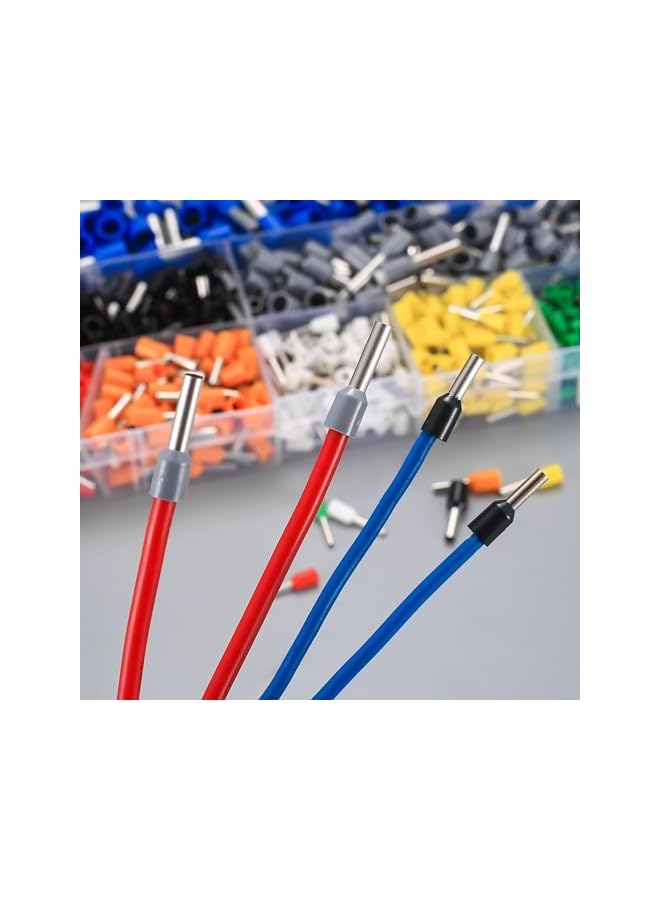 The Bros 800 Pcs Wire Ferrule Connectors Kit, AWG 22-10 Wire Ferrules Terminals Connectors Kit, Copper Nylon Insulated Cord Pin Ends Crimp Ferrules Connectors Terminals for Electric, Industrial - Image 5