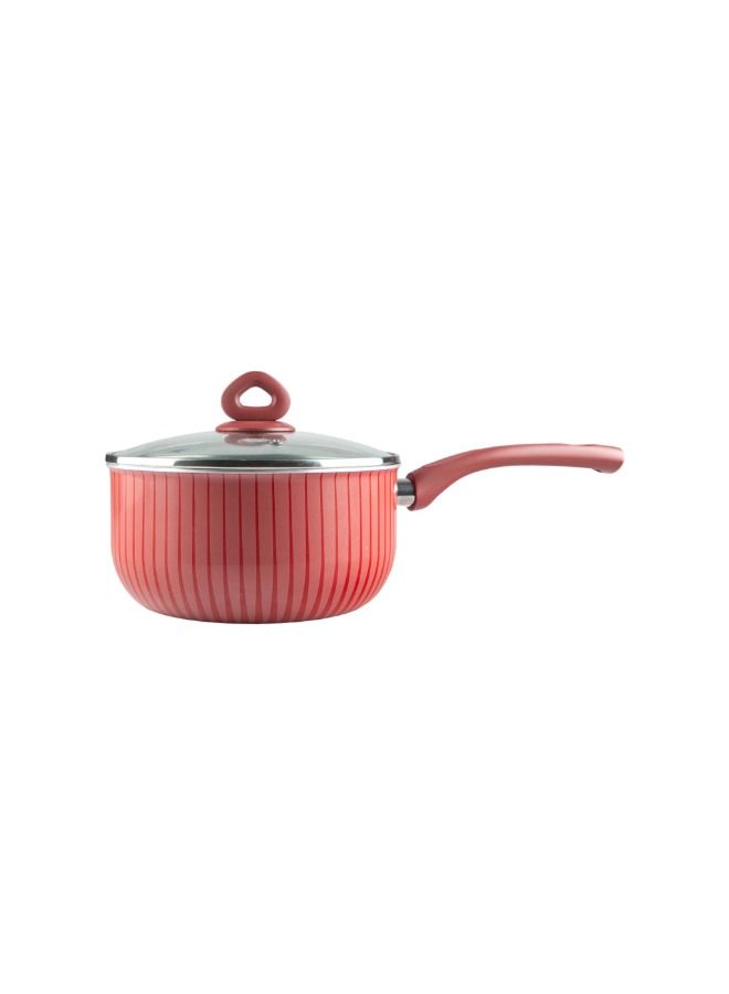 Bister Stripy Classy Fryer Pot  Aluminium Layered with Tefloan Coating,26cm, Drak Red Color - Image 5
