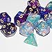 Anduin Wind DND Dice 2 X 7Sets 14Pieces Glitter Sparkle Cosmic Mixed Polyhedral DND Dice for RPG MTG Table Game Dice - Image 3