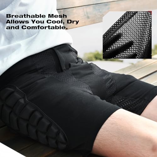 Soared 3D Protection Hip Butt EVA Paded Short Pants Protective Gear Guard Impact Pad Ski Ice Skating Snowboard Black XXL - Image 4