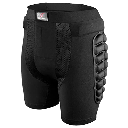 Soared 3D Protection Hip Butt EVA Paded Short Pants Protective Gear Guard Impact Pad Ski Ice Skating Snowboard Black XXL - Image 3