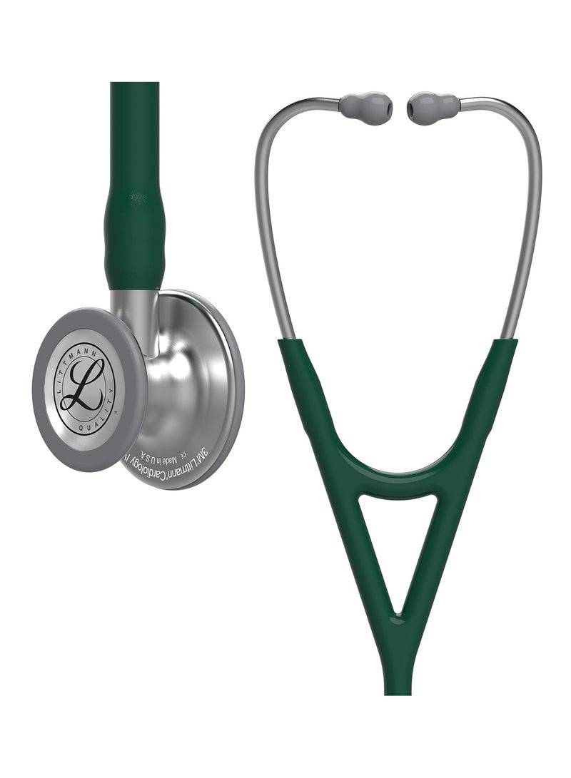 3M Littmann 6155 Cardiology IV Stethoscope Hunter Green Enhanced Acoustic Sensitivity Dual Tunable Diaphragm  Stainless Steel Chestpiece 27 Inch Length Ideal for Critical Care & Pediatric Use