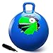 ZOOJOY Hopper Ball Hopping Toys for Kids 18inch Bouncy Ball with Handle for Boys Girls Aged 38 Inflatable Dinosaur Bounce Hopper Toy with Pump - Image 4