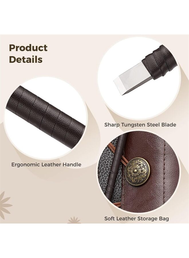 قطع من أدوات نحت الحجر، إزميل نحت من فولاذ التنجستن، طقم نحت للمرمر، الحجر الجيري الناعم، حجر الأردواز، الخشب، الخيزران، سكاكين نقش النحت؟ 5.9 بوصة - Image 4