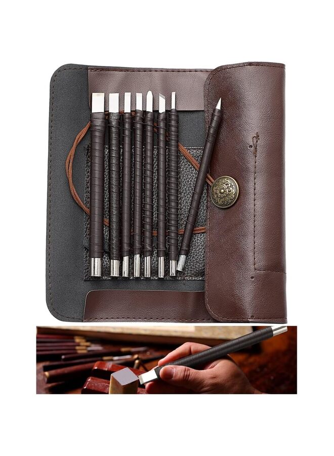 قطع من أدوات نحت الحجر، إزميل نحت من فولاذ التنجستن، طقم نحت للمرمر، الحجر الجيري الناعم، حجر الأردواز، الخشب، الخيزران، سكاكين نقش النحت؟ 5.9 بوصة - Image 3