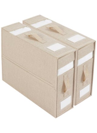 2Pcs Bed Sheet Organizers and Storage Foldable Sheet Organizer for Sheets Set Organizing Bedding Container with Window Linen Closet Organizer Beige - pzsku/ZAAC292707C7CFE811FDBZ/45/_/1705400886/faf772df-db7f-47c2-a46c-ff1428aba719
