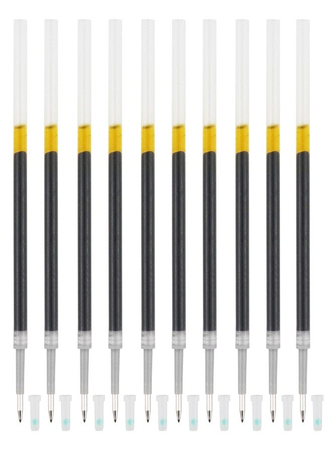 DunBong Black Gel Ink Refills, Liquid Gel Pens Refills - 0.5mm Fine Line, Set of 10 (Black) - Image 1