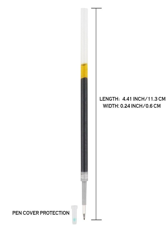 DunBong Black Gel Ink Refills, Liquid Gel Pens Refills - 0.5mm Fine Line, Set of 10 (Black) - Image 3