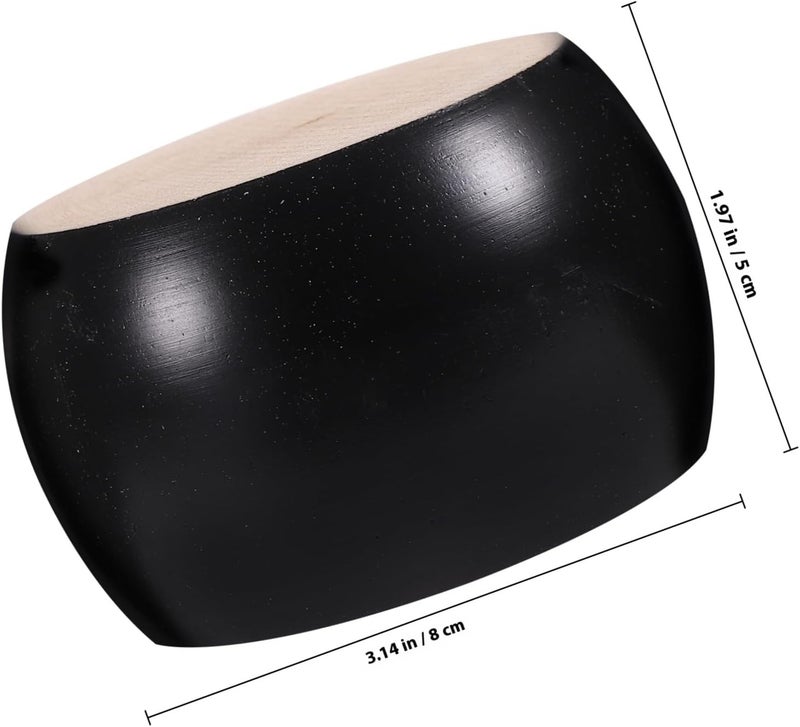 6pcs Solid Wood Replacement Sofa Legs and Couch Feet 5x8cm Black Round Bun Feet for Furniture Table Risers Sturdy Wooden Furniture Legs for Living Room Use - Image 2