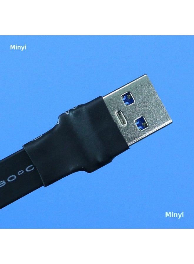 Usb3.0 كابل تمديد بيانات نقل رفيع ومسطح من ذكر إلى ذكر من النوع A بزاوية مزدوجة ثابتة. لون Adtlink المخصص: S1A-S3R 13P-50cm  - Image 3