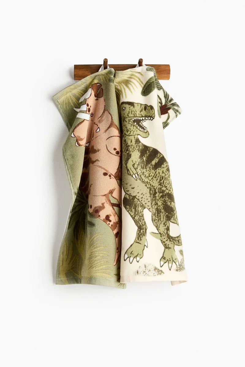 H&M 2-pack print-motif guest towels