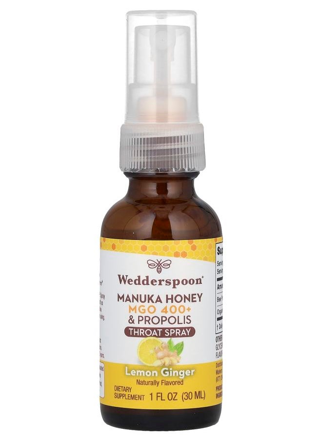 Manuka Honey & Propolis Throat Spray Lemon Ginger MGO 400+ 1 fl oz (30 ml) - pzsku/ZAAC2BB41D2016BCCFC7FZ/45/_/1740571664/1fc7160b-ab91-445e-8331-257421c064c2