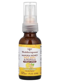 Manuka Honey & Propolis Throat Spray Lemon Ginger MGO 400+ 1 fl oz (30 ml)