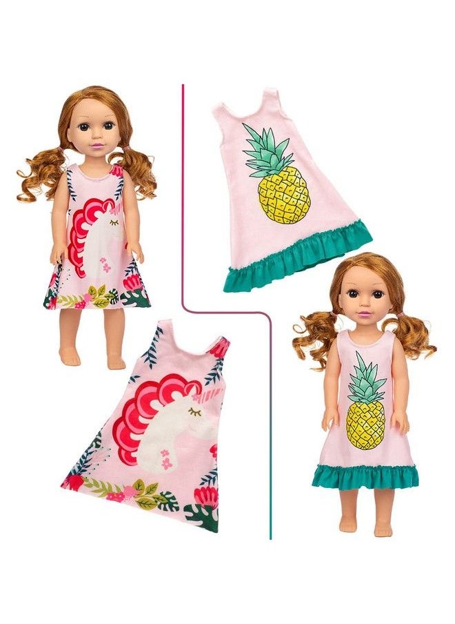 ZITA ELEMENT 10 Sets Fashion 14.5 Inch Girl Doll Clothes And Party Dress For 14 14.5 Inch Doll Clothes Outfits And Accessories  - Image 4