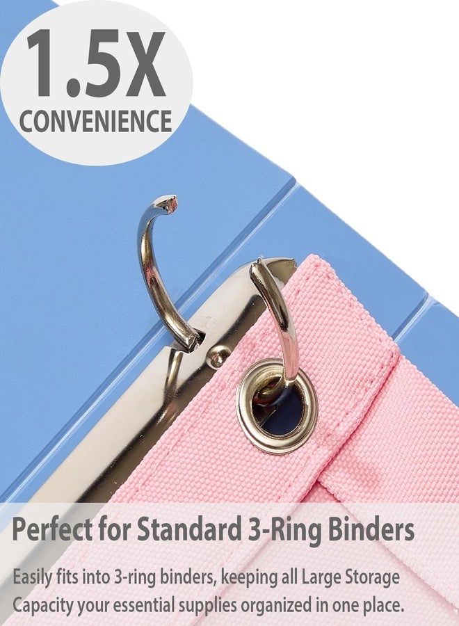 SPACEMATE Binder Pencil Pouch Case Box Bag for 3 Ring Binder School Supplies Girls Boys Kids, Clear Preppy Stuff Large Aesthetic Pen Organizer, Back to College Stationary, 1 Pack, Light Pink - Image 5