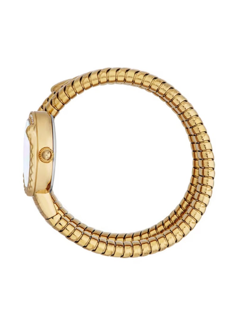 Just Cavalli ساعة يد نسائية تناظرية كوارتز بحزام من الفولاذ المقاوم للصدأ ذهبية JC1L302M0025 - Image 3