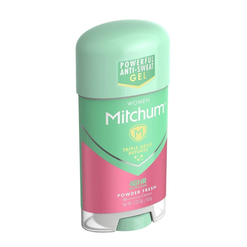 Revlon Mitchum Gel Anti-Perspirant Deodorant, Triple Odor Defense for Women, Powder Fresh, 2.25 Oz - 5 Pack - Image 3