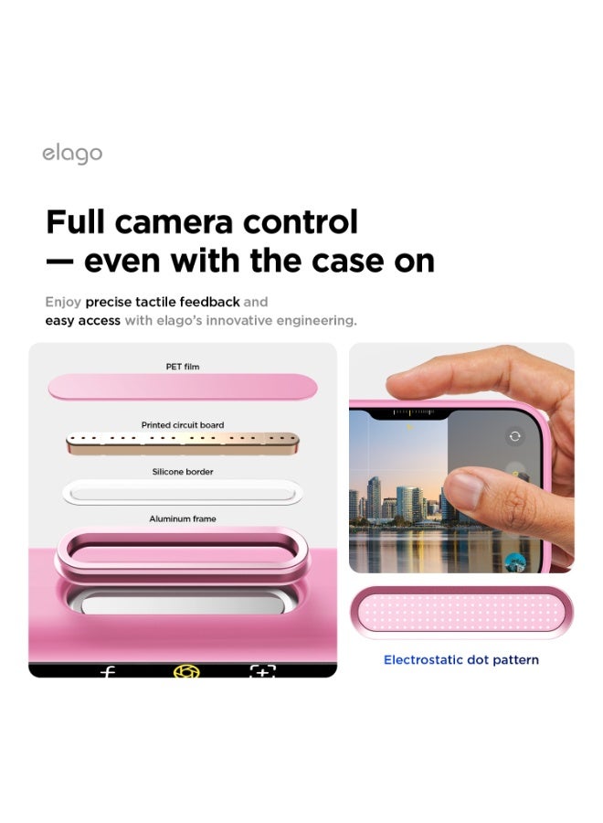 Elago Magnetic Liquid Silicone for iPhone 17 Air case cover [Camera Control Button Cover] compatible with MagSafe Shockproof - Hot Pink - Image 3