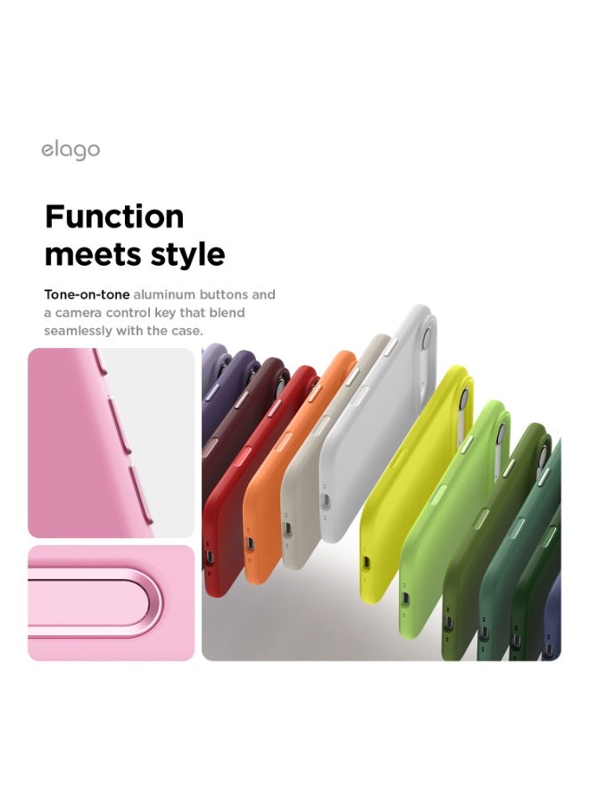 Elago Magnetic Liquid Silicone for iPhone 17 Air case cover [Camera Control Button Cover] compatible with MagSafe Shockproof - Hot Pink - Image 4
