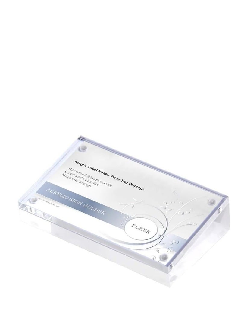 Eckek Eckek  Acrylic Label Holder Price Tag Displays Sign Holder Data Card Holder Table Top Sign Stand  - Image 1
