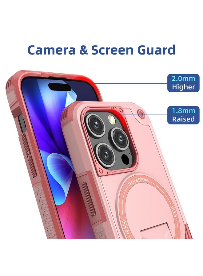 زبون جراب لهاتف iPhone 12 Pro Max Armor Magsafe Holder PC Hybrid TPU جراب هاتف - Image 5