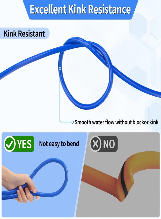 VIHEG Pressure Power Washer Hose 50 FT x 1/4", Super Flexible Kink Resistant Car Washer Replacement with M22 Fittings & 3/8" Quick Connect Adapters for Ryobi Troy Bilt Flexzilla Greenworks & More, 4200PSI - Image 4