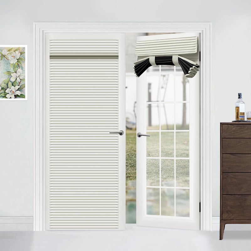 Muamar French Door Strtains stercties strevains privacy door window 30 × 80 بوصة تعتيم الظلال الفرنسية للباب الزجاج - Image 1