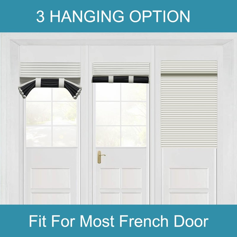 Muamar French Door Strtains stercties strevains privacy door window 30 × 80 بوصة تعتيم الظلال الفرنسية للباب الزجاج - Image 5