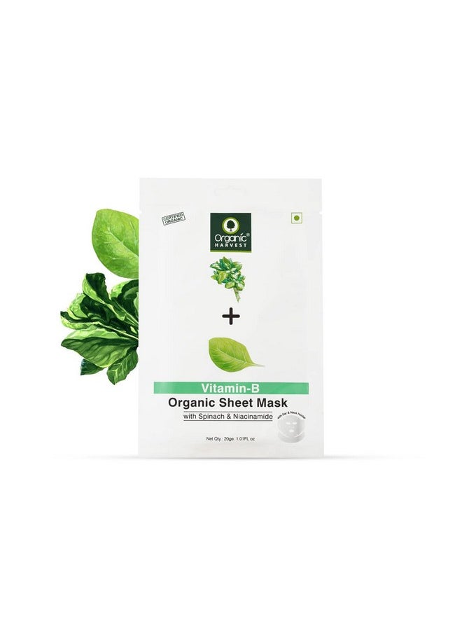 Organic Harvest - Organic Harvest Acne Control: Mattifying Sheet Mask: Green Tea & Moringa - 20gm - Vitamin-B - Image 1