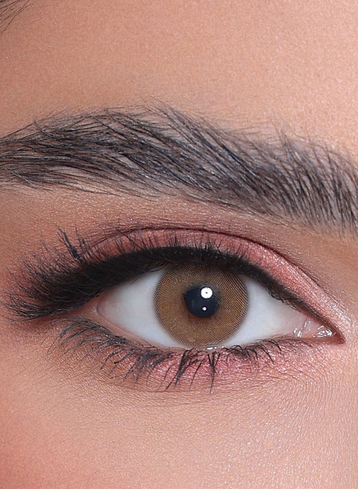 3D Colors 3D Color Contact Lenses - Monthly Hazel Color - Pair in Box with Lens Case - Image 1