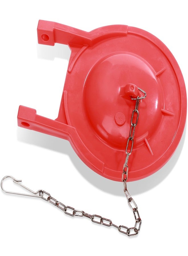 Houtingmaan Toilet Flapper Replacement Kit 2 Pack, Water Conserving Toilet Flappers for 3 Inch Flush Valves, Stainless Steel Chain, High Performance, Easy to Install, Red - Image 1