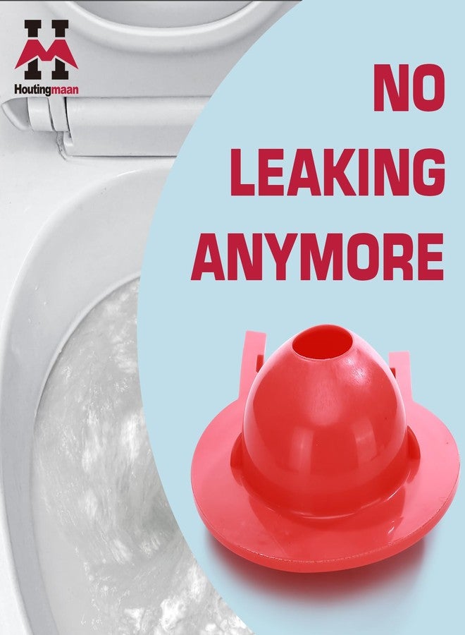 Houtingmaan Toilet Flapper Replacement Kit 2 Pack, Water Conserving Toilet Flappers for 3 Inch Flush Valves, Stainless Steel Chain, High Performance, Easy to Install, Red - Image 5