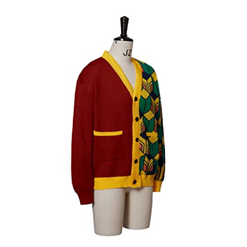 iSHOWcos Anime Cardigan Giyuu Sweater Knitted Jacket Coat-S/M - Image 4