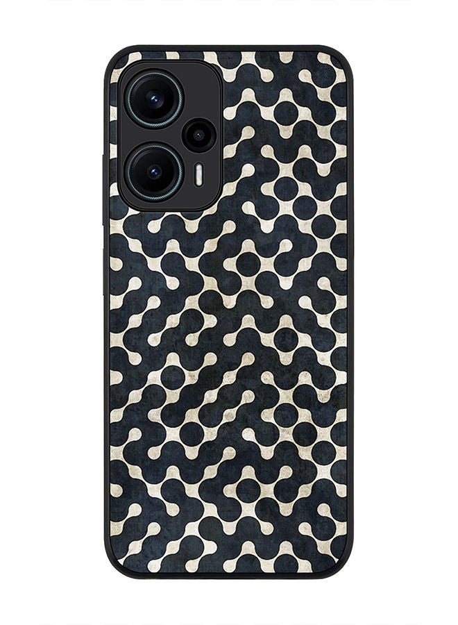 Stylizedd حافظة سوداء متينة لهاتف Xiaomi Poco F5 5G / Xiaomi Redmi Note 12 Turbo 5G - غطاء مرن من TPU مع حواف مطاطية مضادة للصدمات - Connect The Dots (أسود) - Image 1