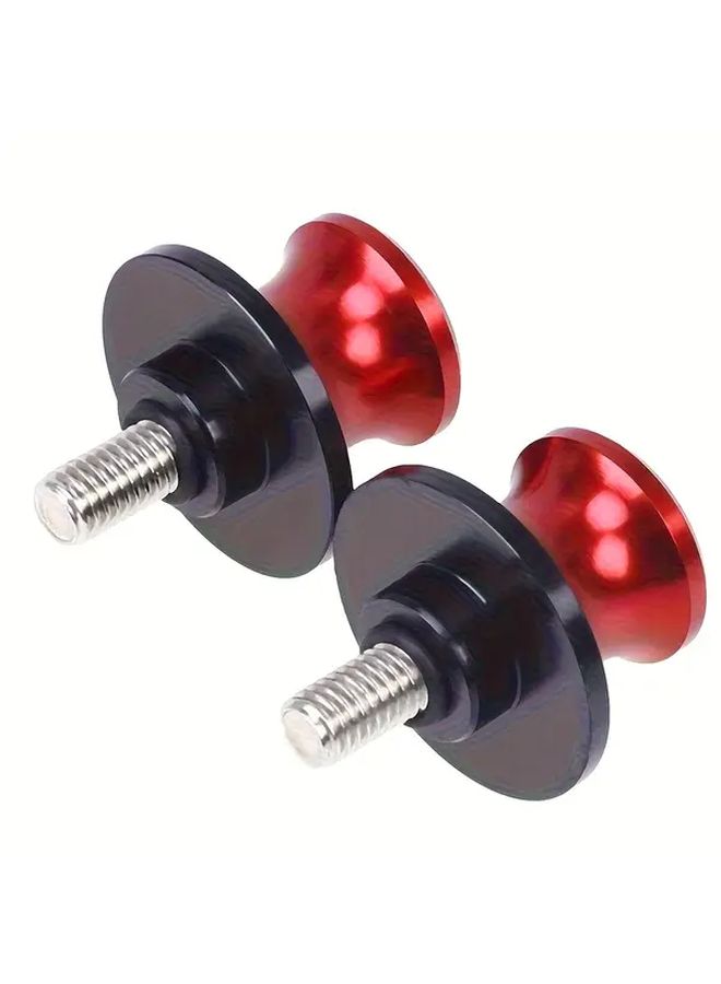 2 Pcs Red 8mm Motorcycle Swing Arm Spools Sliders CNC Stand Screws - Image 5