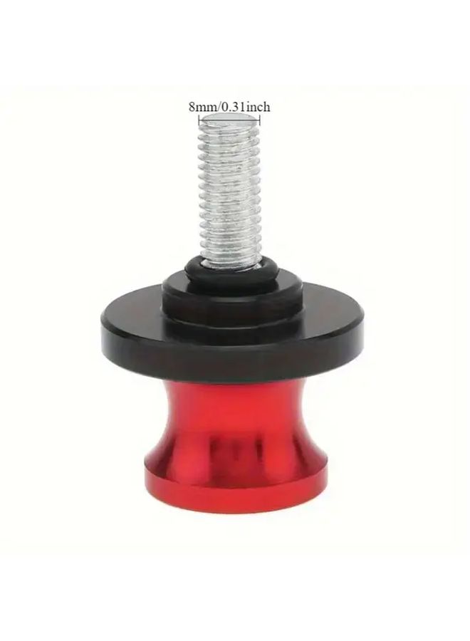 2 Pcs Red 8mm Motorcycle Swing Arm Spools Sliders CNC Stand Screws - Image 2