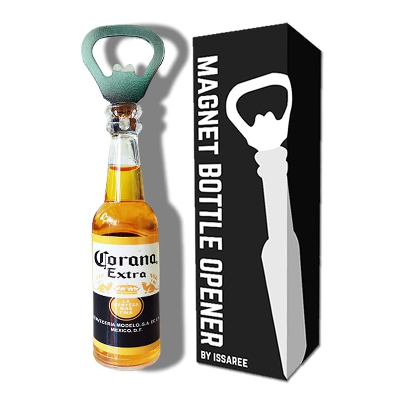 ISSAREE Magnetic Beer Bottle Opener Figure Beer Bottle Bar Refrigerator Decor Unique Birthday Gifts Collection (Corona Extra) - Image 1